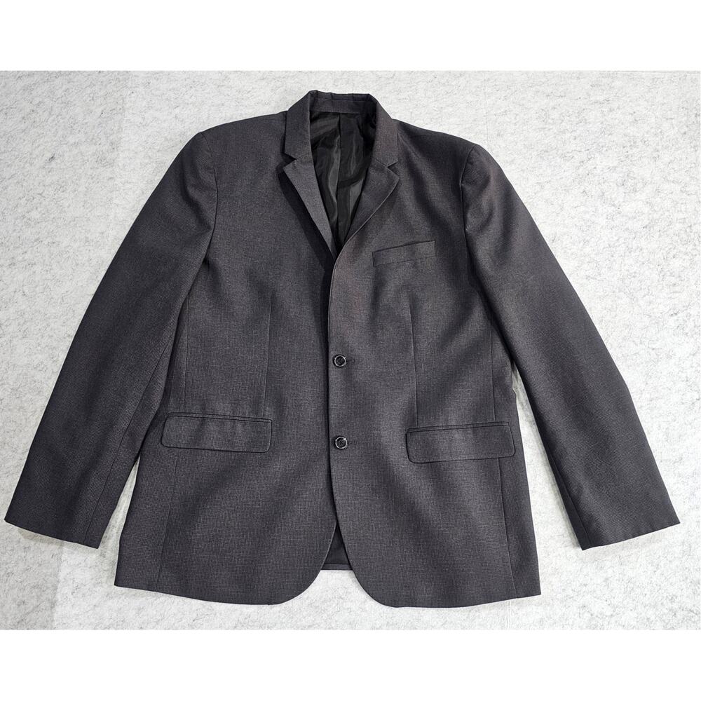 Kenneth Cole Reaction Mens Black 2-Button Blazer Suit Jacket, Sx XL 47